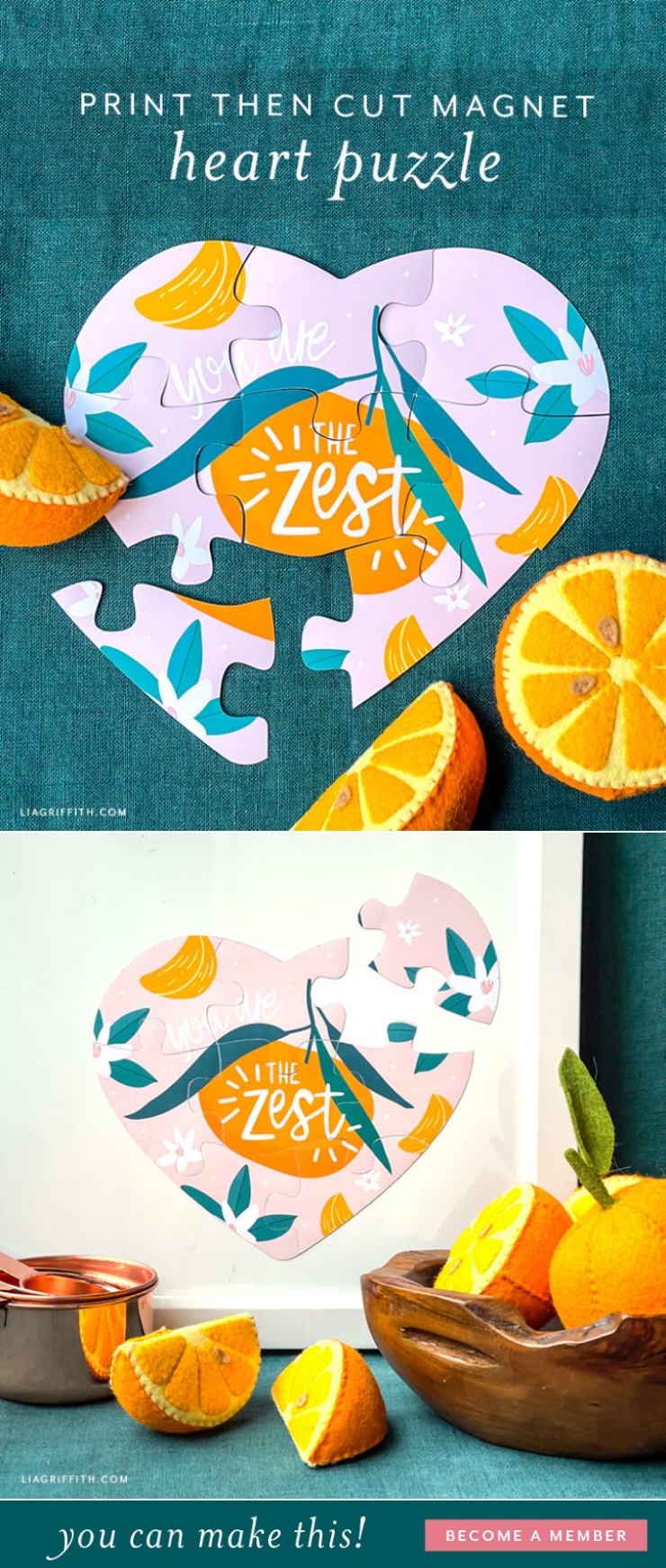 Video Tutorial: DIY Magnet Heart Puzzle - Lia Griffith