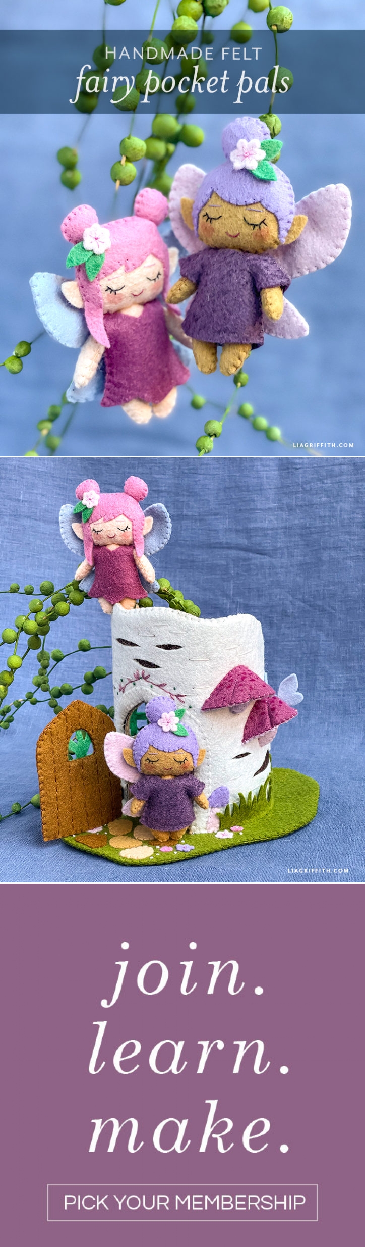 Felt Fairy Pocket Pals DIY Pattern & Tutorial - Lia Griffith