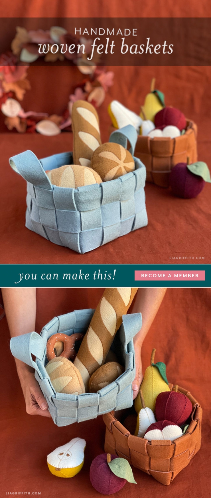 Woven Felt Baskets - Lia Griffith