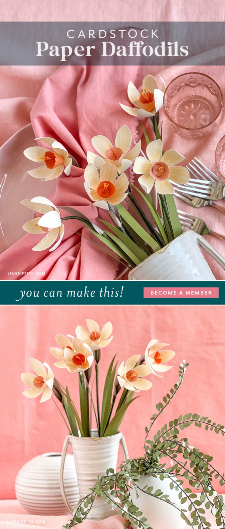 Lia Griffith | Cardstock Paper Daffodils