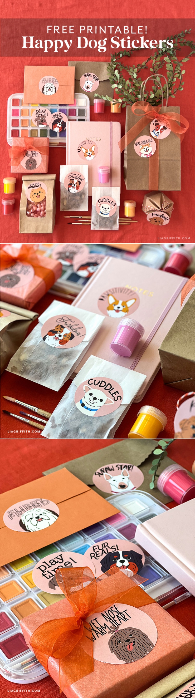 Happy Dog Stickers - Lia Griffith