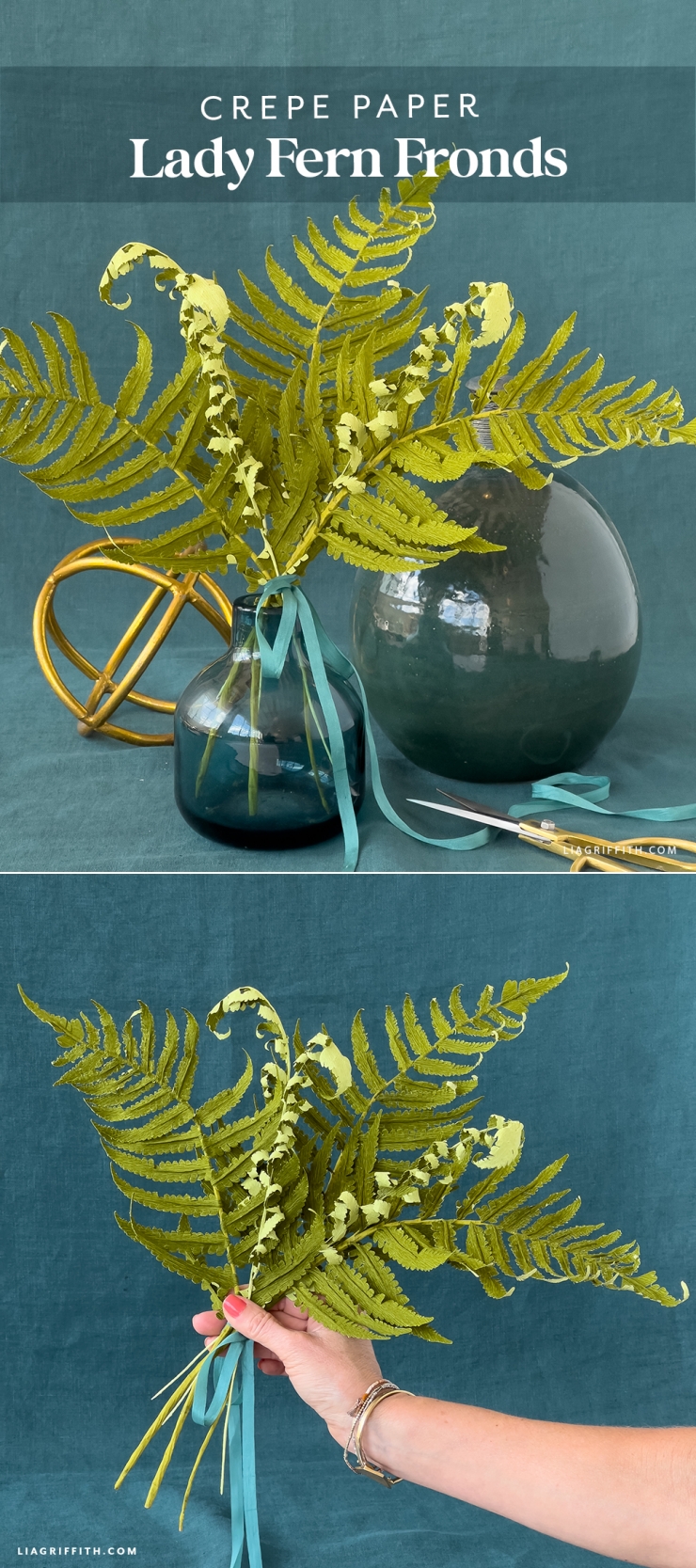 Crepe Paper Lady Fern Fronds - Lia Griffith
