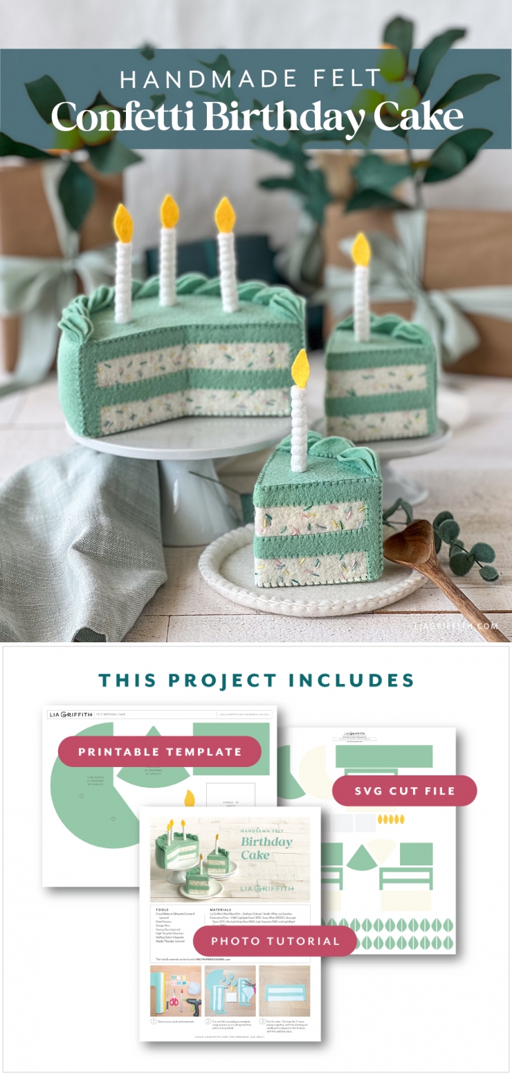 Felt Birthday Cake - Lia Griffith