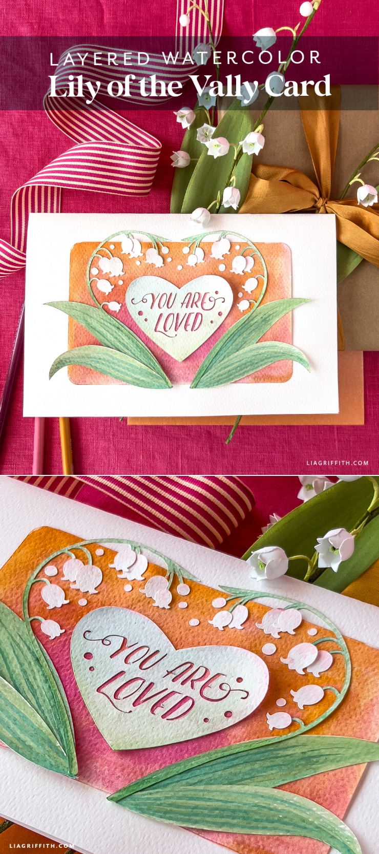 Layered Watercolor Card for Everyone Lia Griffith