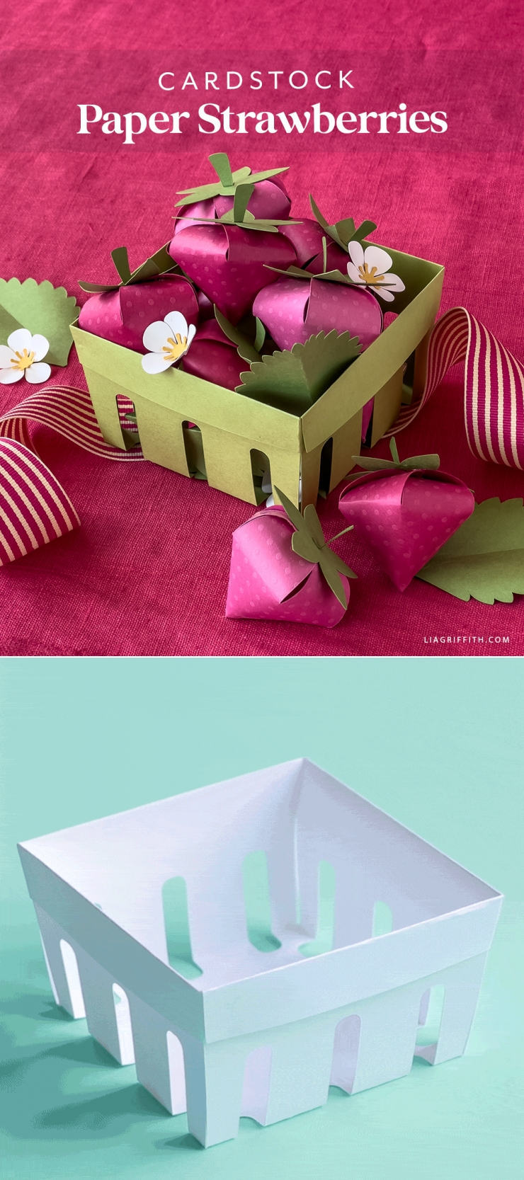 Cardstock Paper Strawberries - Lia Griffith